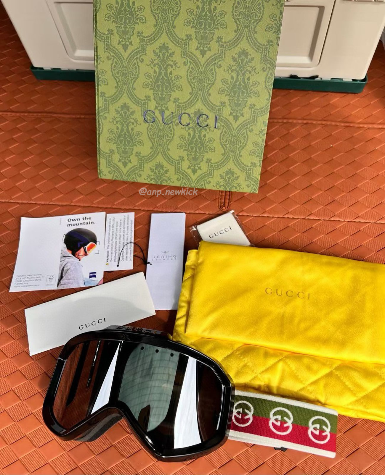 Gucci Ski Goggle Black Pink Olive Green White (12) - newkick.org